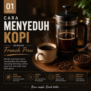Menyeduh Kopi dengan French Press Langkah 01