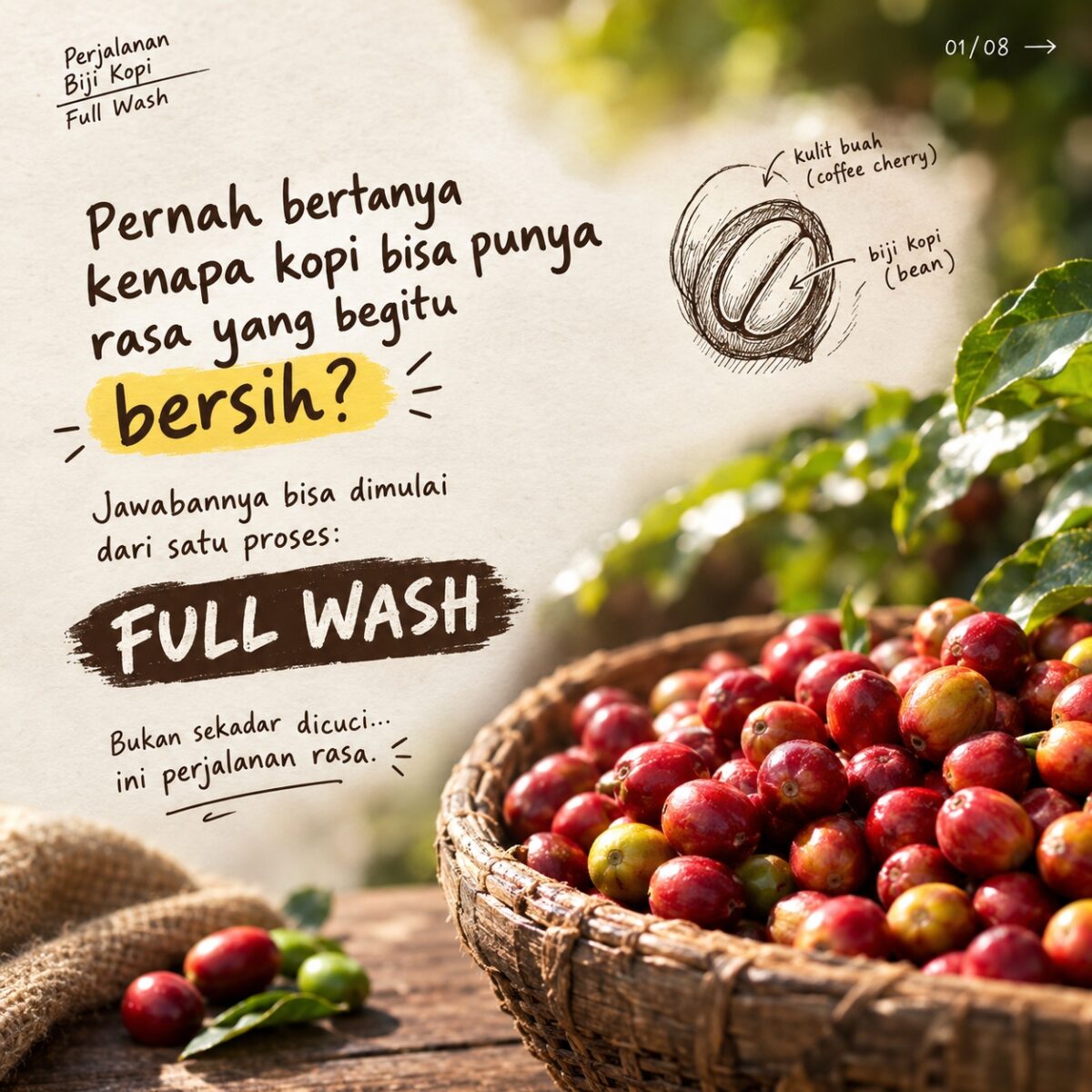 Biji Kopi Metode Full Wash 01